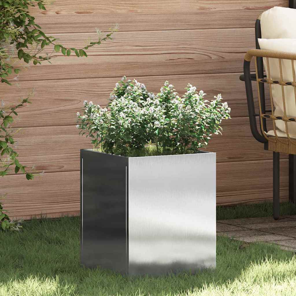 Garden Planter Silver Stainless steel - Sid & Sam