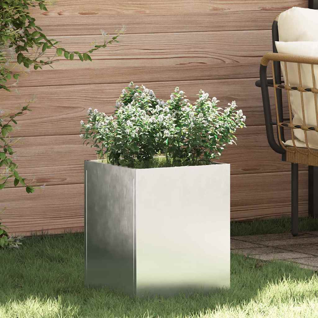 Garden Planter Silver Galvanised steel - Sid & Sam