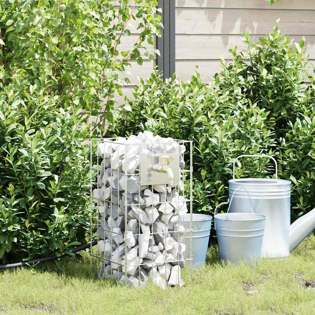 PRBURY Gabion Faucet 26x25x50 cm Stainless Steel - Silver - Design Hut