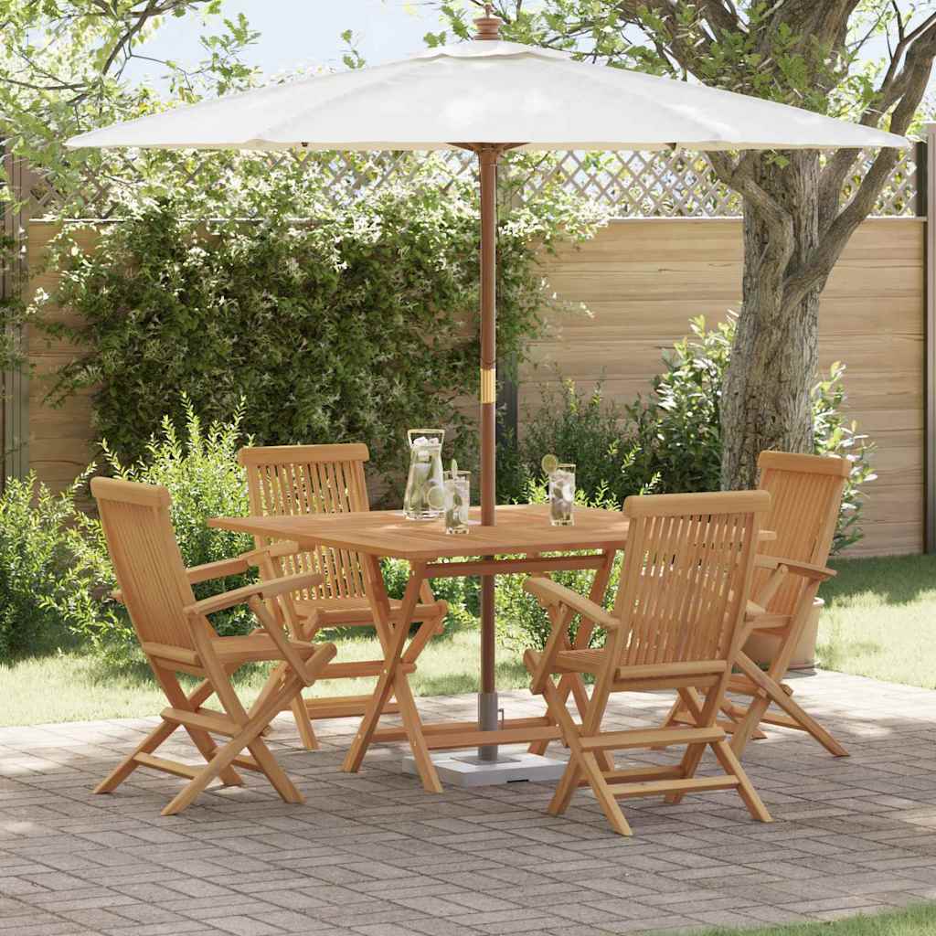 5 Piece Garden Dining Set Solid Wood Teak - Direct Imports