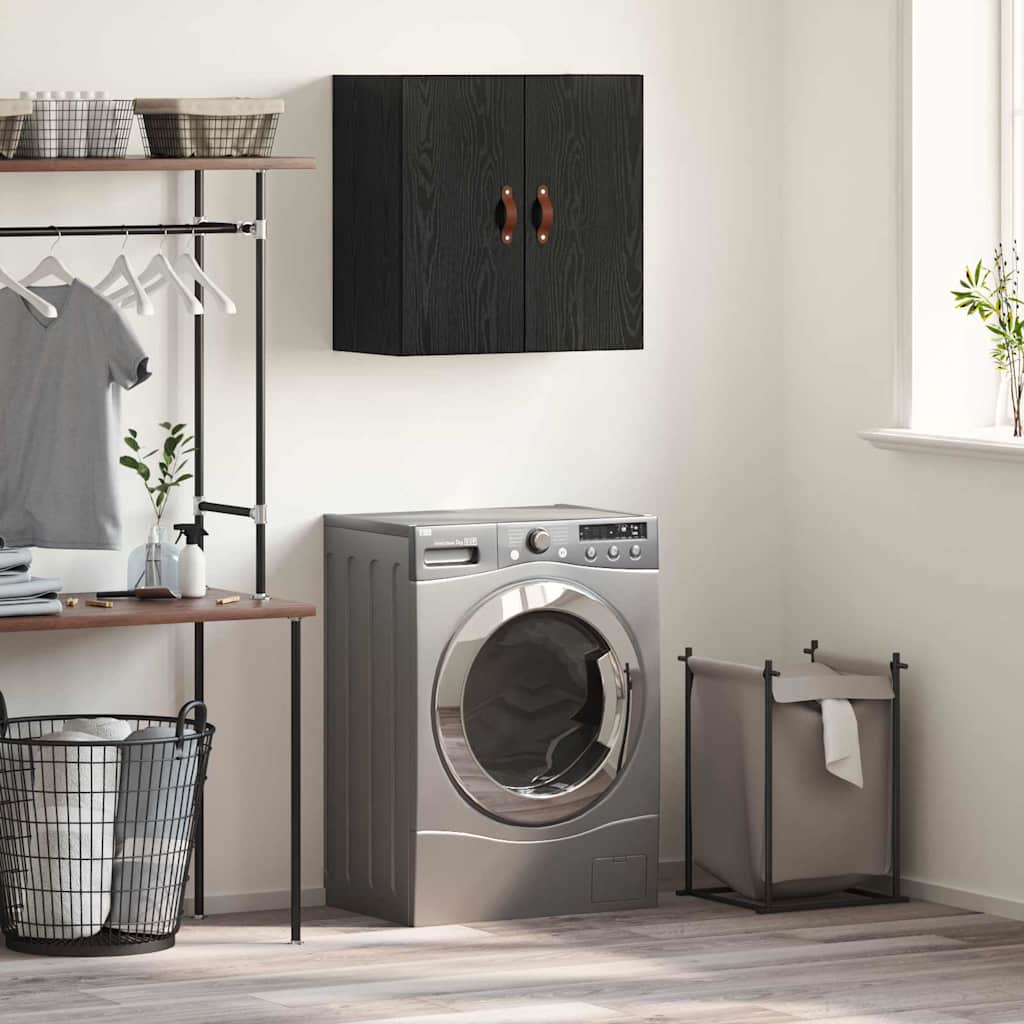 Wall Cabinet Black oak 60 x 31 x 60 cm Engineered wood - Design Hut