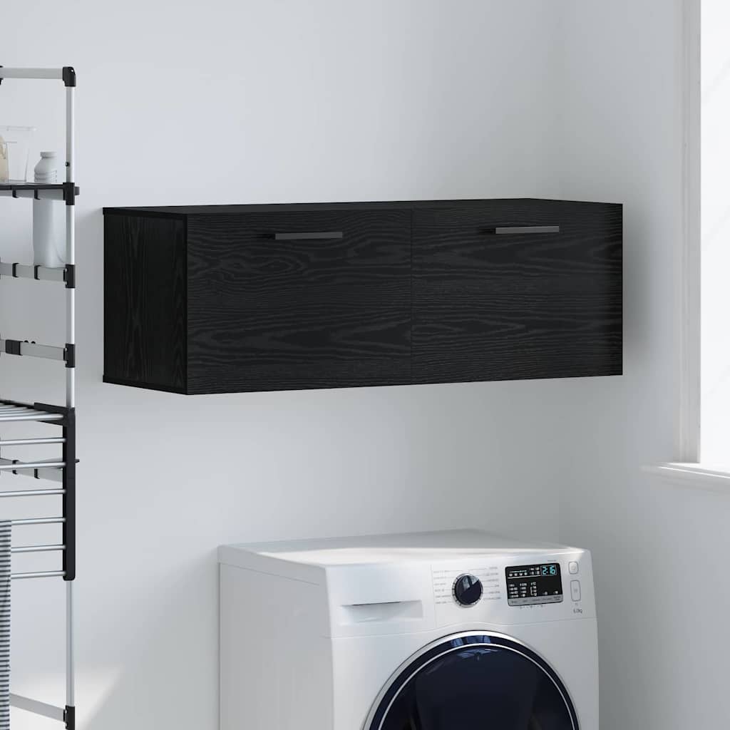 Wall Cabinet Black oak 100 x 36.5 x 35 cm Engineered wood - Design Hut