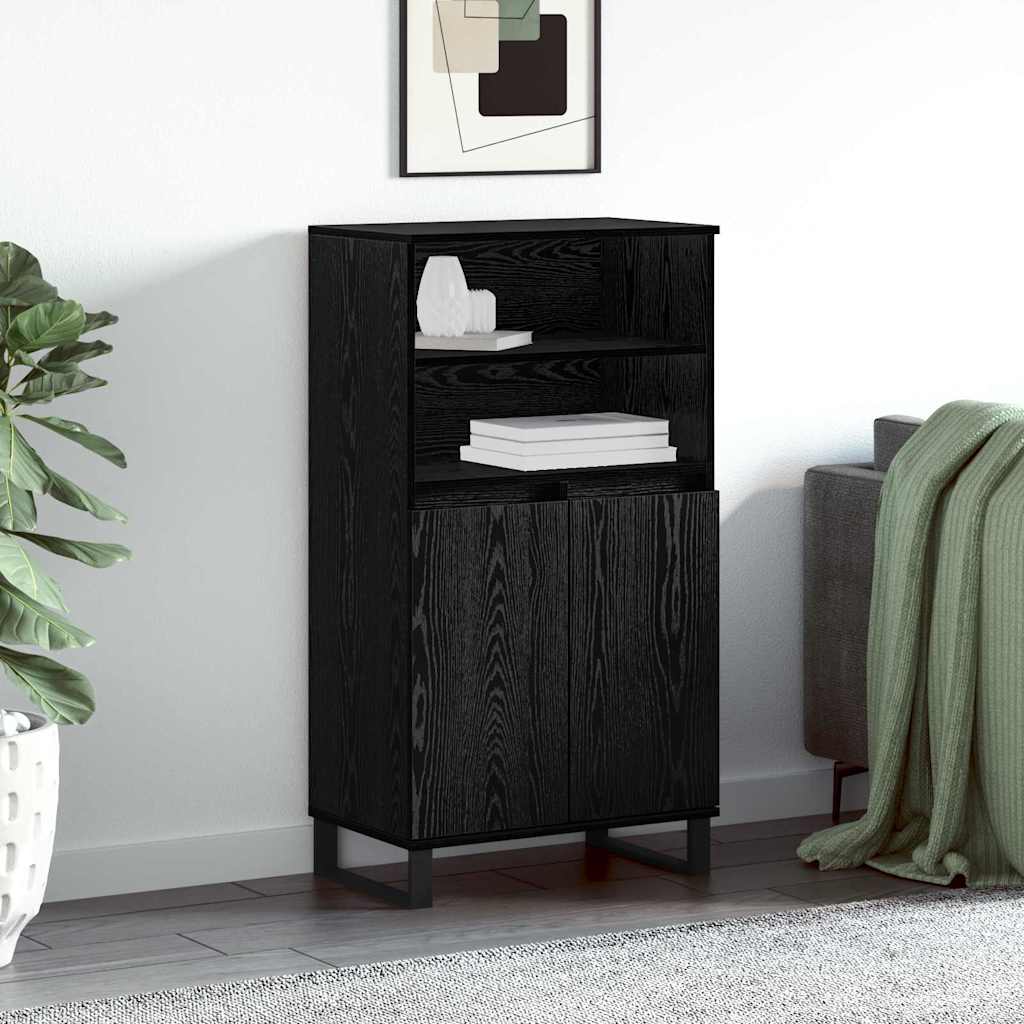 Highboard Black 60 x 36 x 110 cm Engineered wood - Design Hut