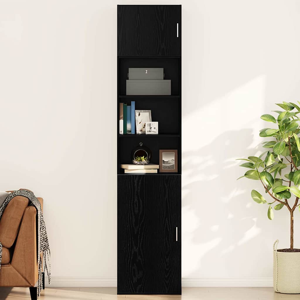 Wall Cabinet Black oak 50 x 42.5 x 40 cm Engineered wood - Casper Homes