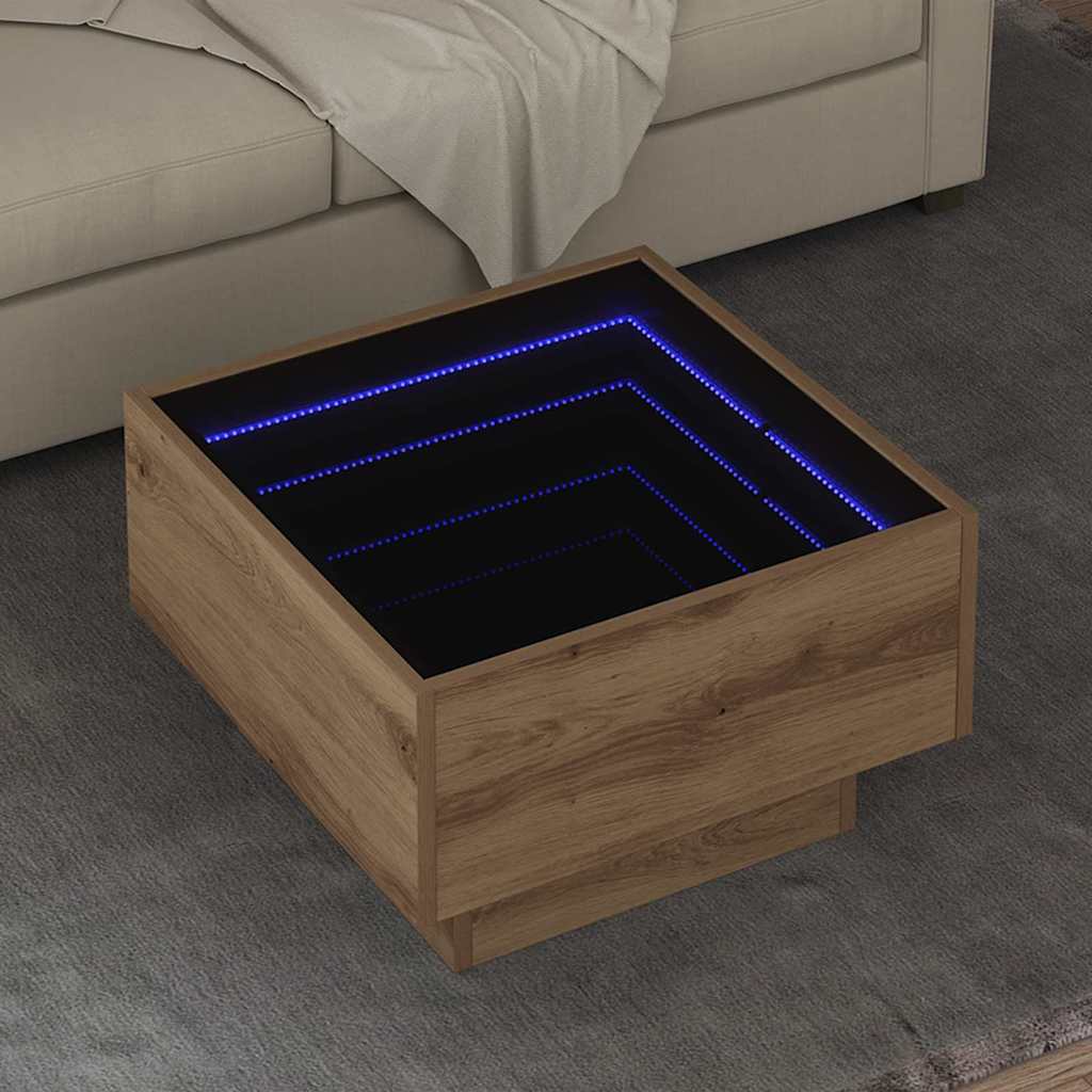 Coffee Table Artisan oak 50 x 50 x 30 cm Engineered wood - Casper Homes