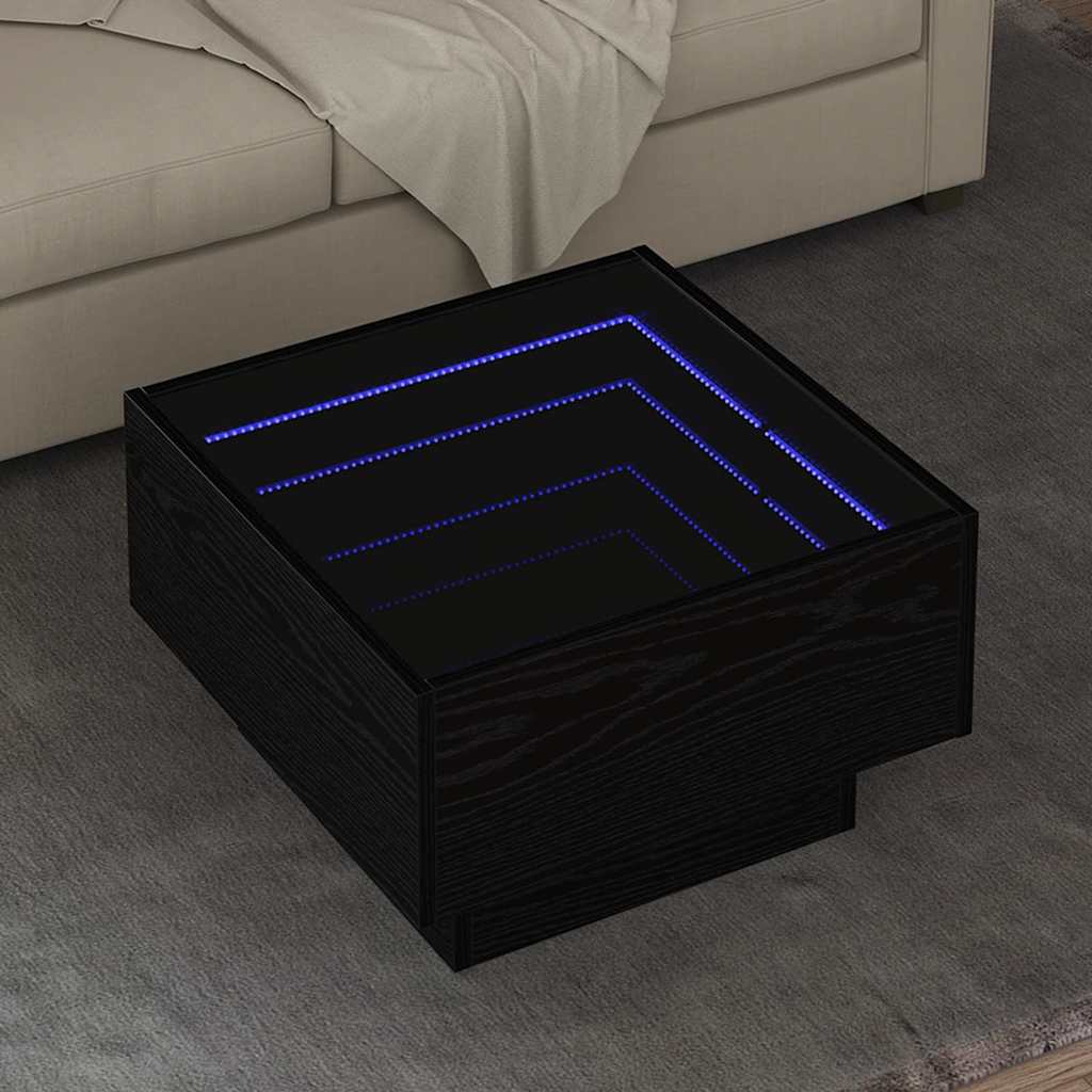 Coffee Table Black oak 50 x 50 x 30 cm Engineered wood - Casper Homes