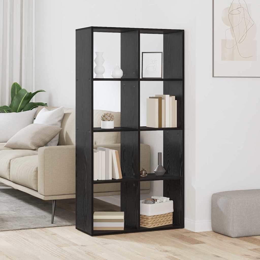 Book Cabinet Black oak 69.5 x 29 x 137.5 cm Engineered wood - Design Hut