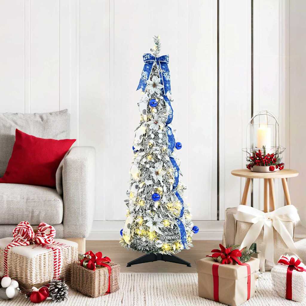 KRISEN Artificial Christmas Tree with 50 LEDs Green 120 cm PVC - Style and Chic