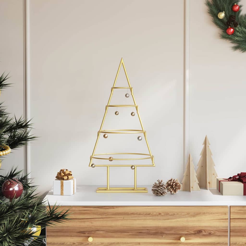 FLIXNOR Metal Christmas Tree with Stand Gold 60 cm Powder-coated steel - Design Hut
