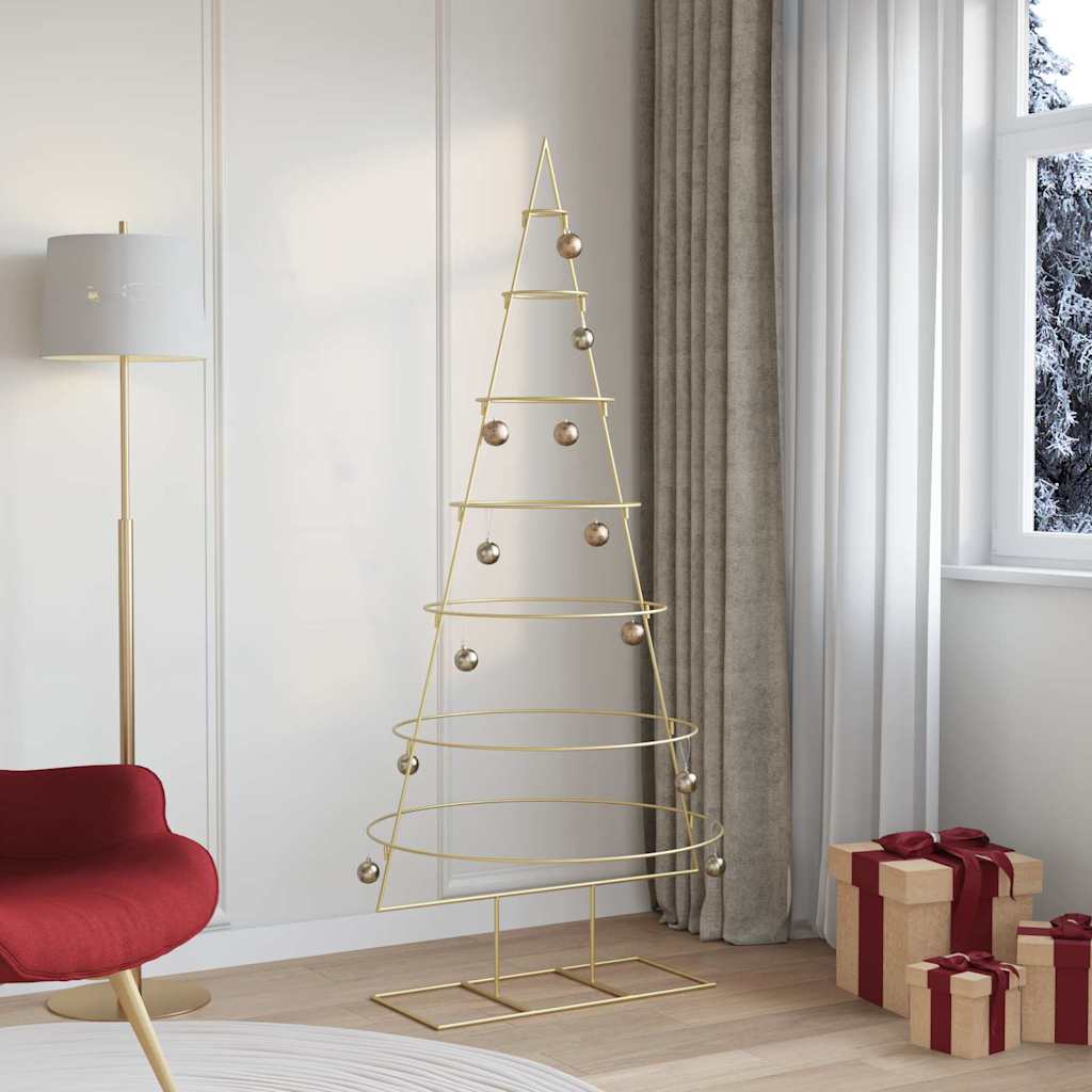 FLIXNOR Metal Christmas Tree with Stand Gold 180 cm Powder-coated steel - Merlin Deals