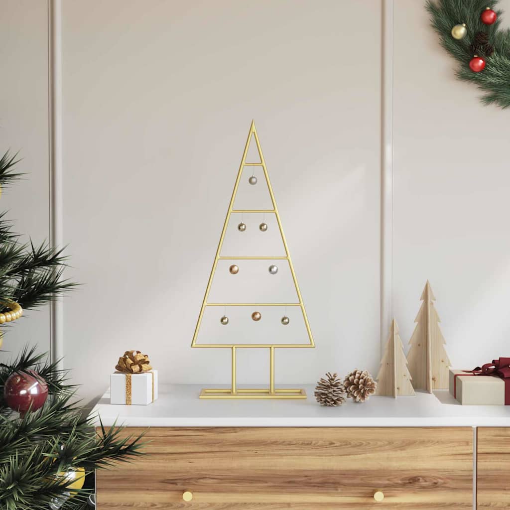 FLIXNOR Metal Christmas Tree with Stand Gold 60 cm Powder-coated steel - All Things Good