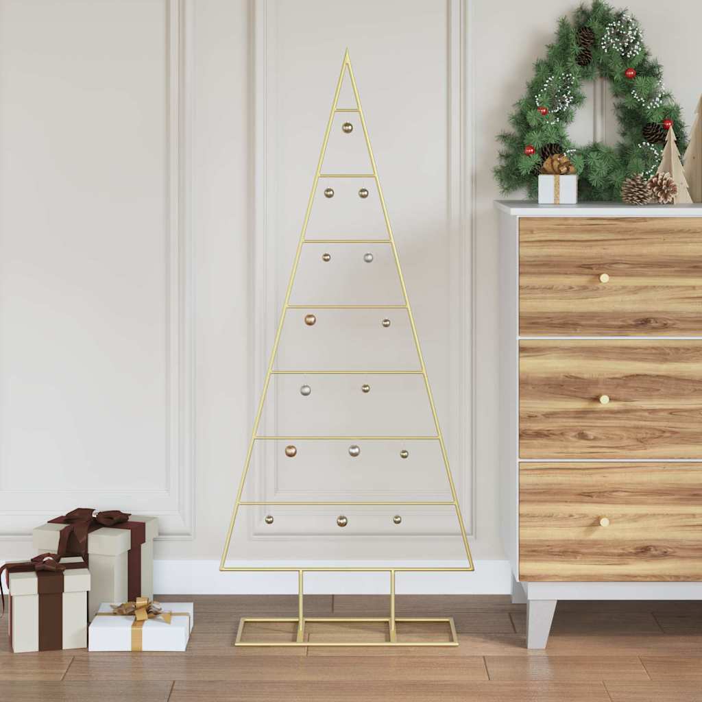 FLIXNOR Metal Christmas Tree with Stand Gold 125 cm Powder-coated steel - Casper Homes