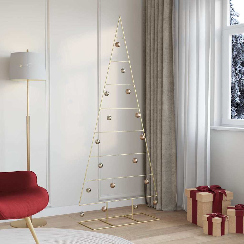 FLIXNOR Metal Christmas Tree with Stand Gold 210 cm Powder-coated steel - Design Hut