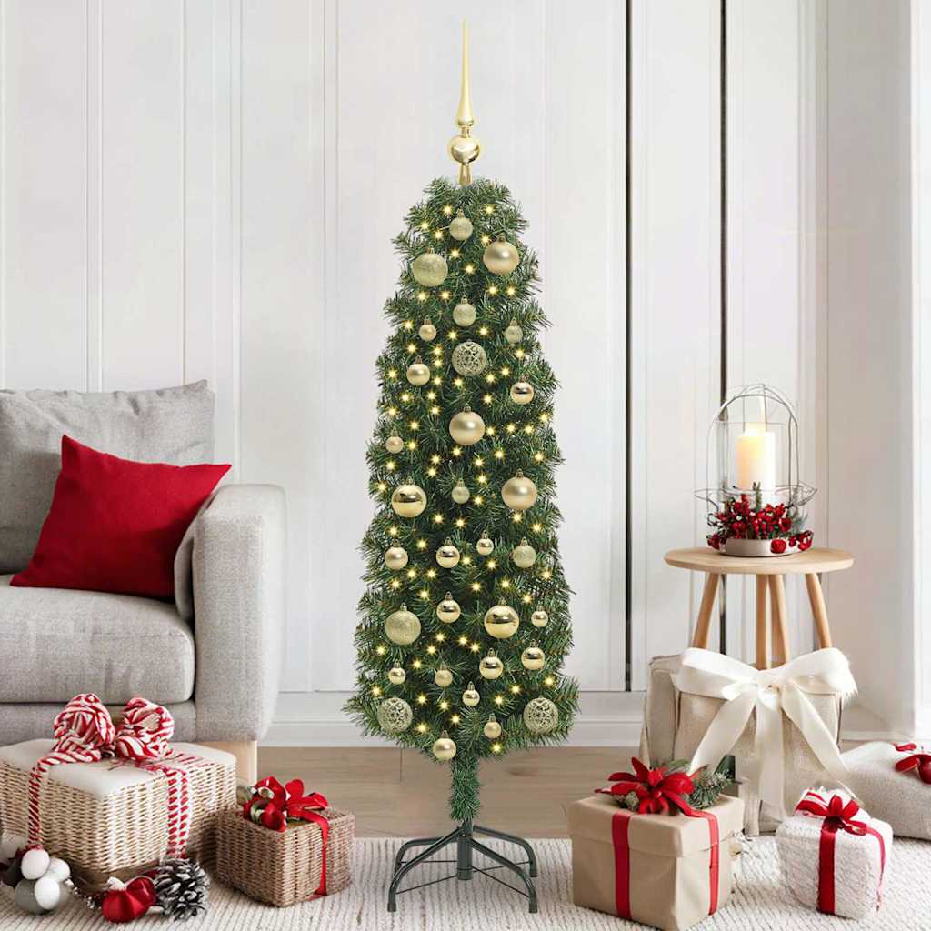 CLOVYN Artificial Christmas Tree with 150 LEDs with Stand Green 150 cm - Design Hut