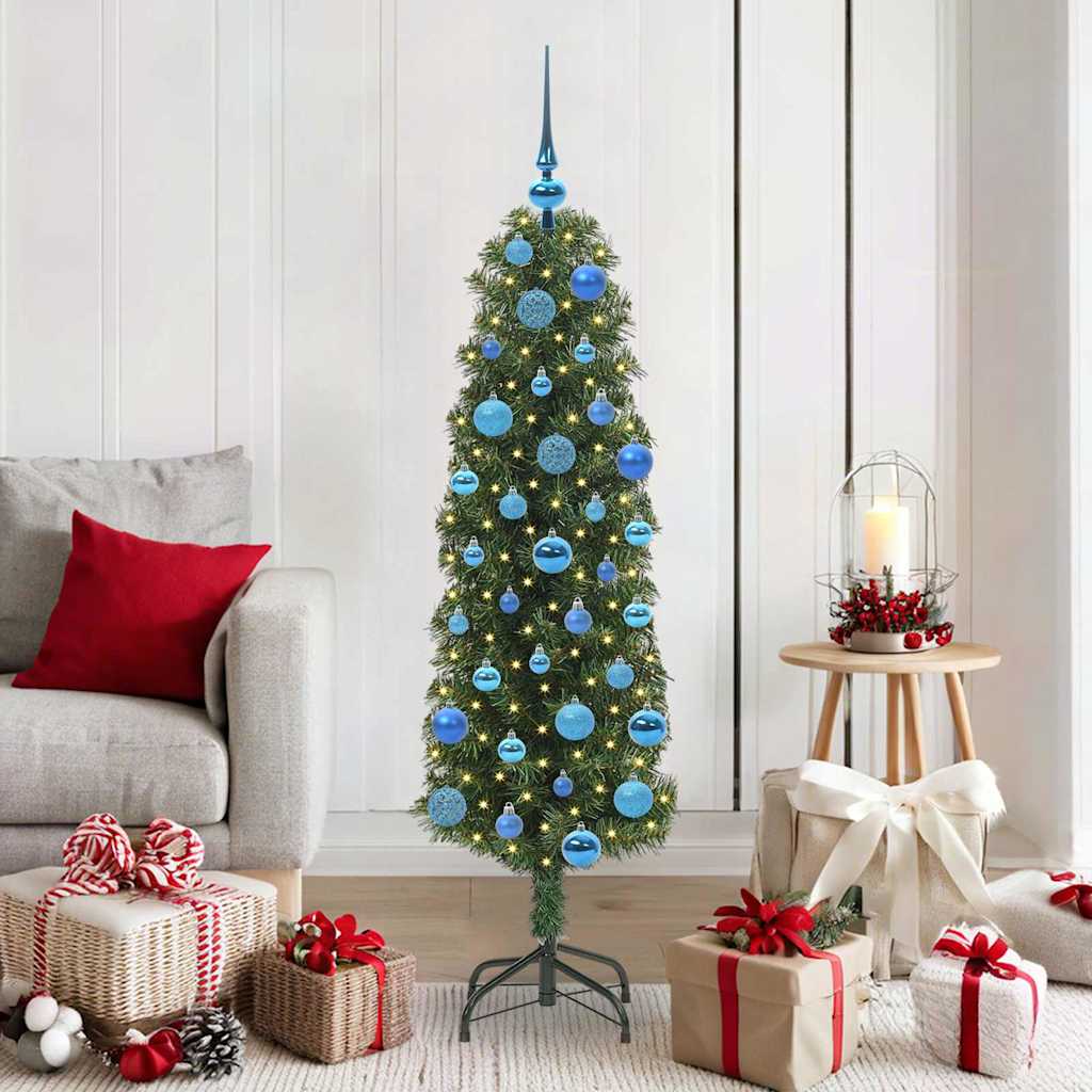 CLOVYN Artificial Christmas Tree with 150 LEDs with Stand Green 150 cm - Merkel Designers