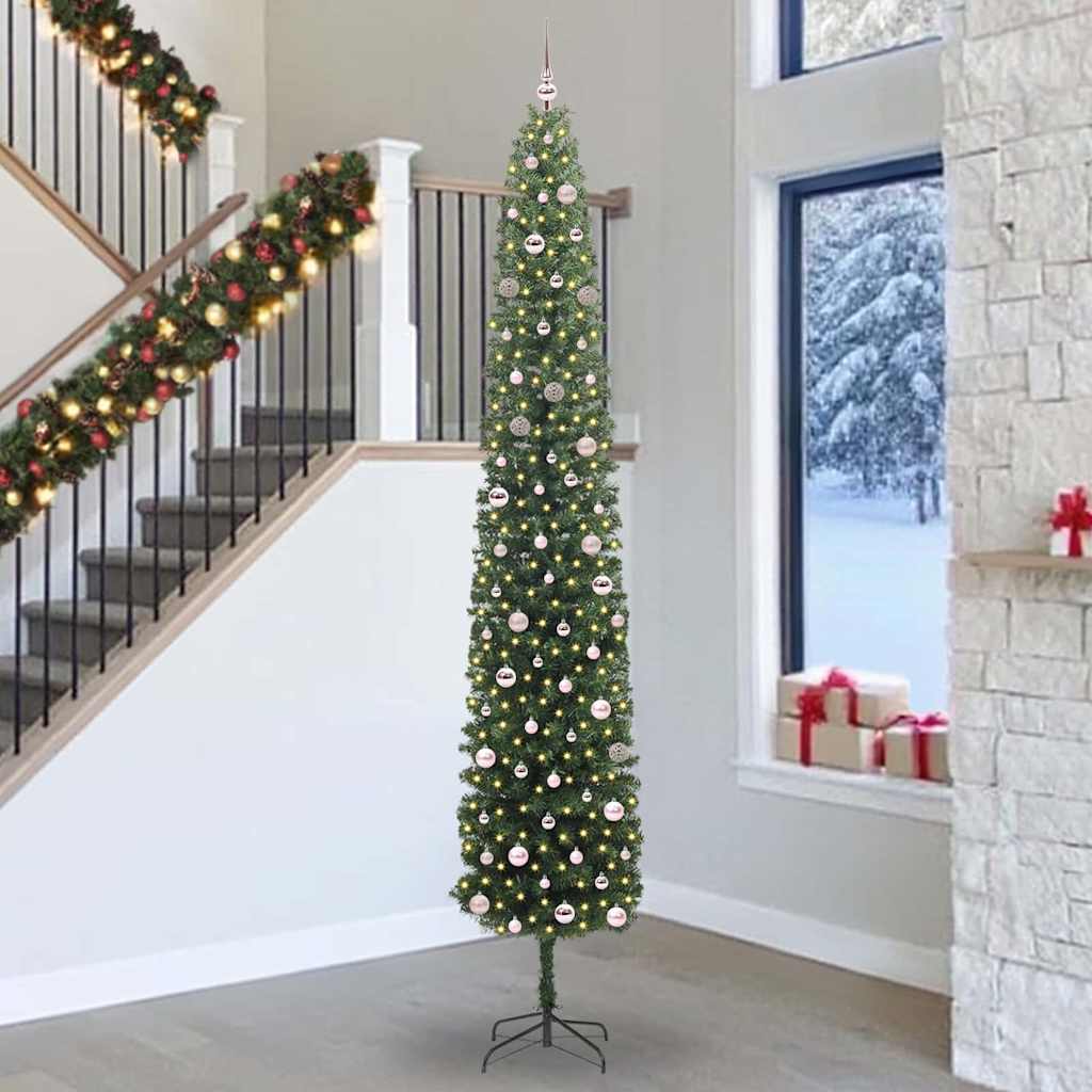 CLOVYN Artificial Christmas Tree with 300 LEDs with Stand Green 300 cm - Merkel Designers