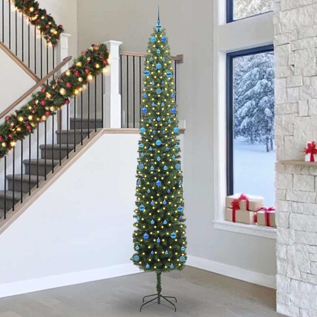 CLOVYN Artificial Christmas Tree with 300 LEDs with Stand Green 300 cm - Style and Chic