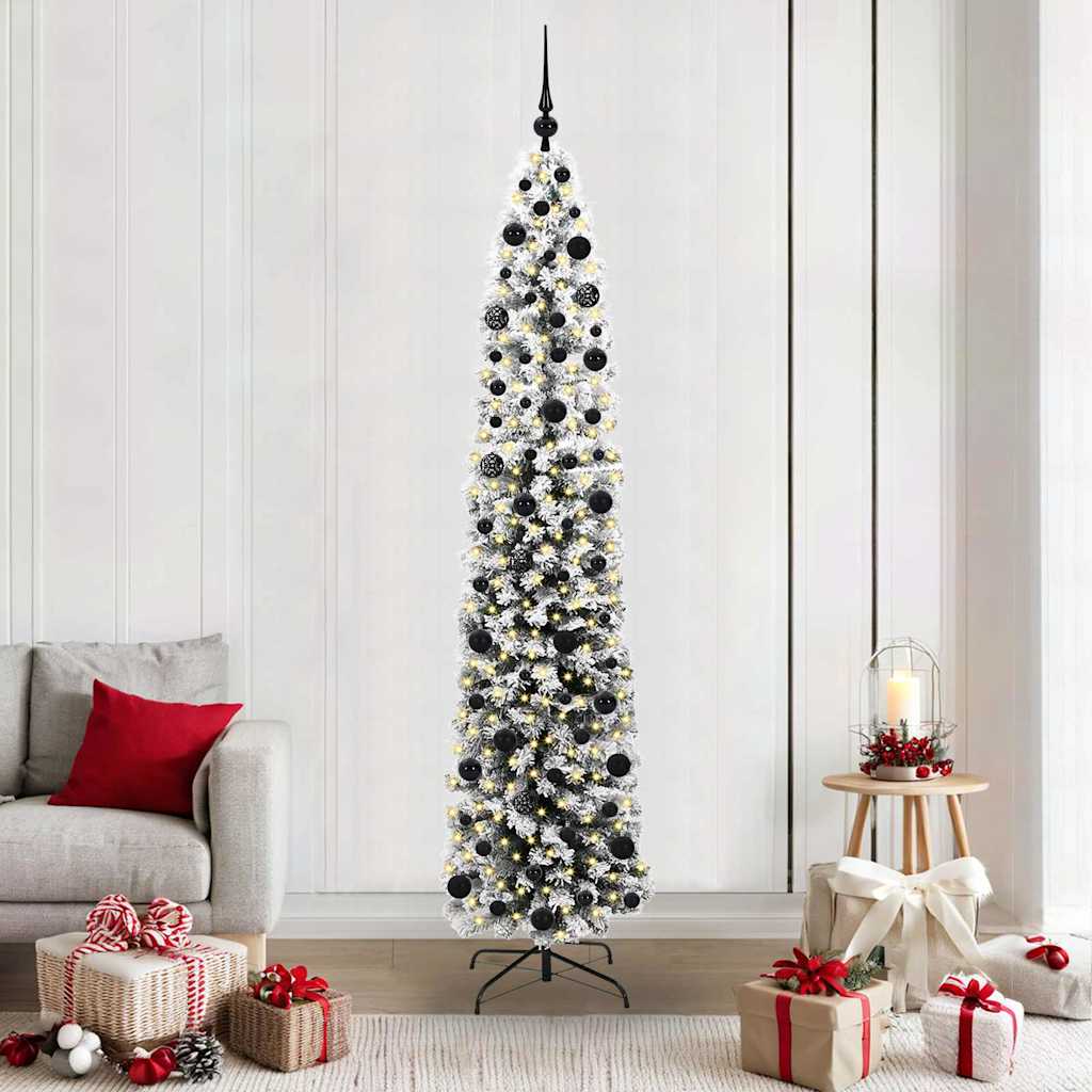 EVERIS Artificial Christmas Tree with 300 LEDs with Stand Green 210 cm - Charlotte Dunes