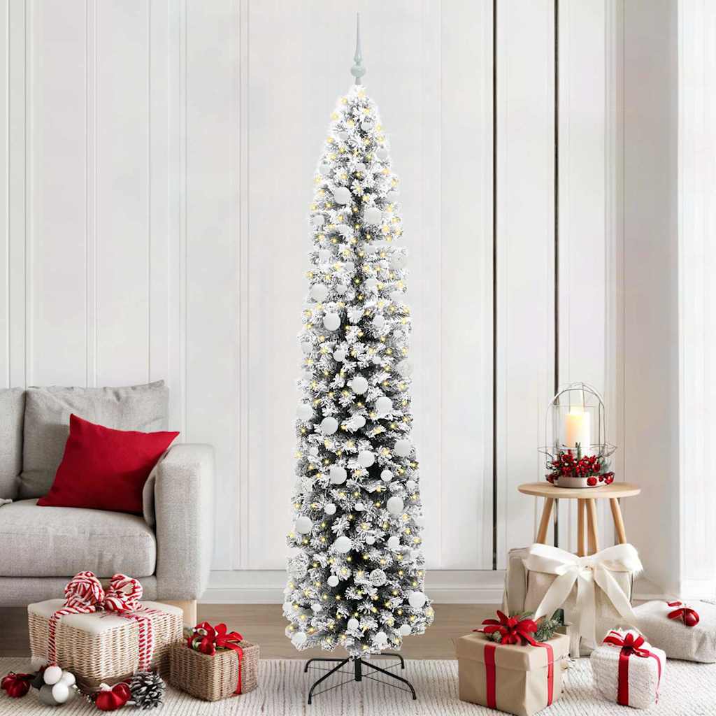 EVERIS Artificial Christmas Tree with 300 LEDs with Stand Green 210 cm - Design Hut