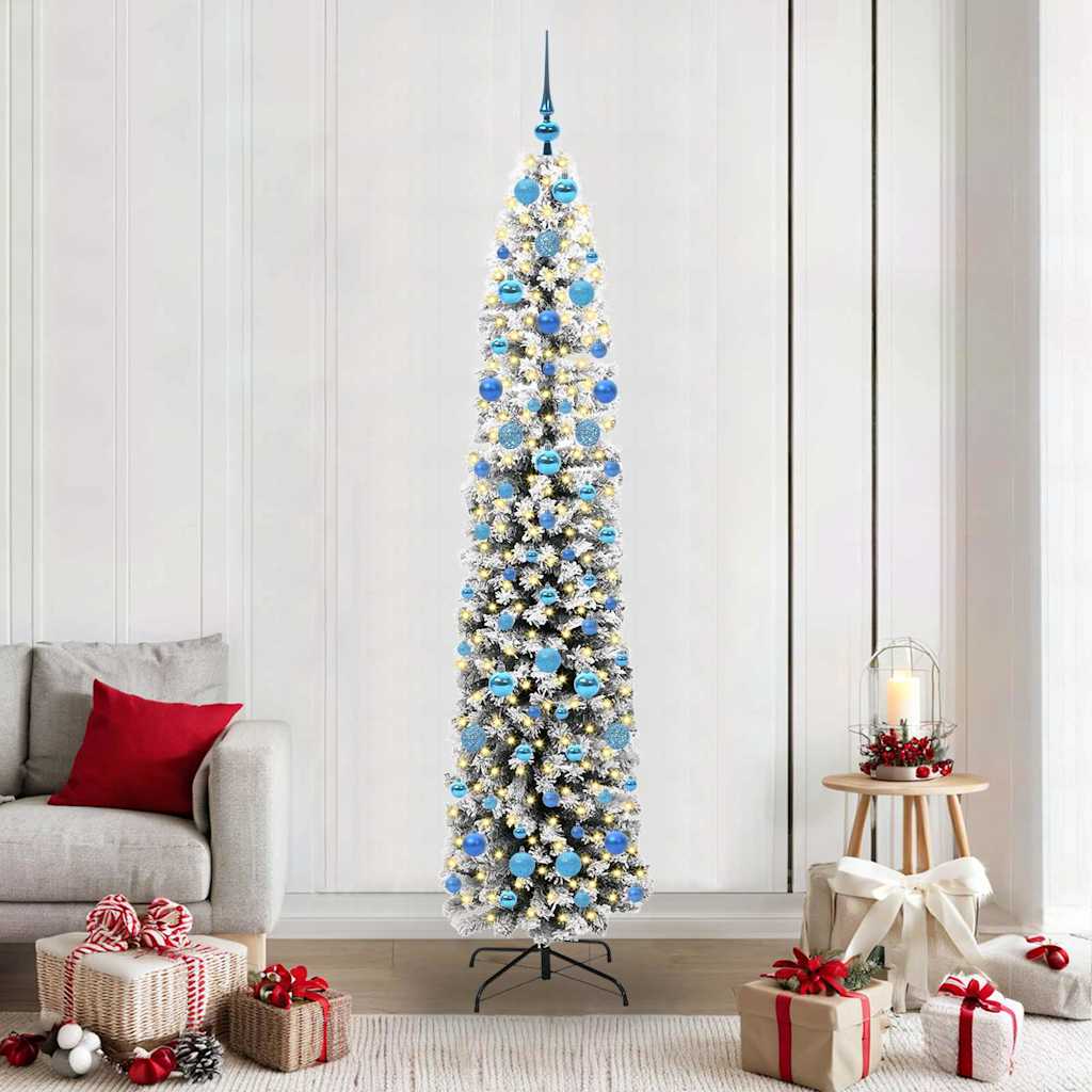 EVERIS Artificial Christmas Tree with 300 LEDs with Stand Green 210 cm - Merlin Deals