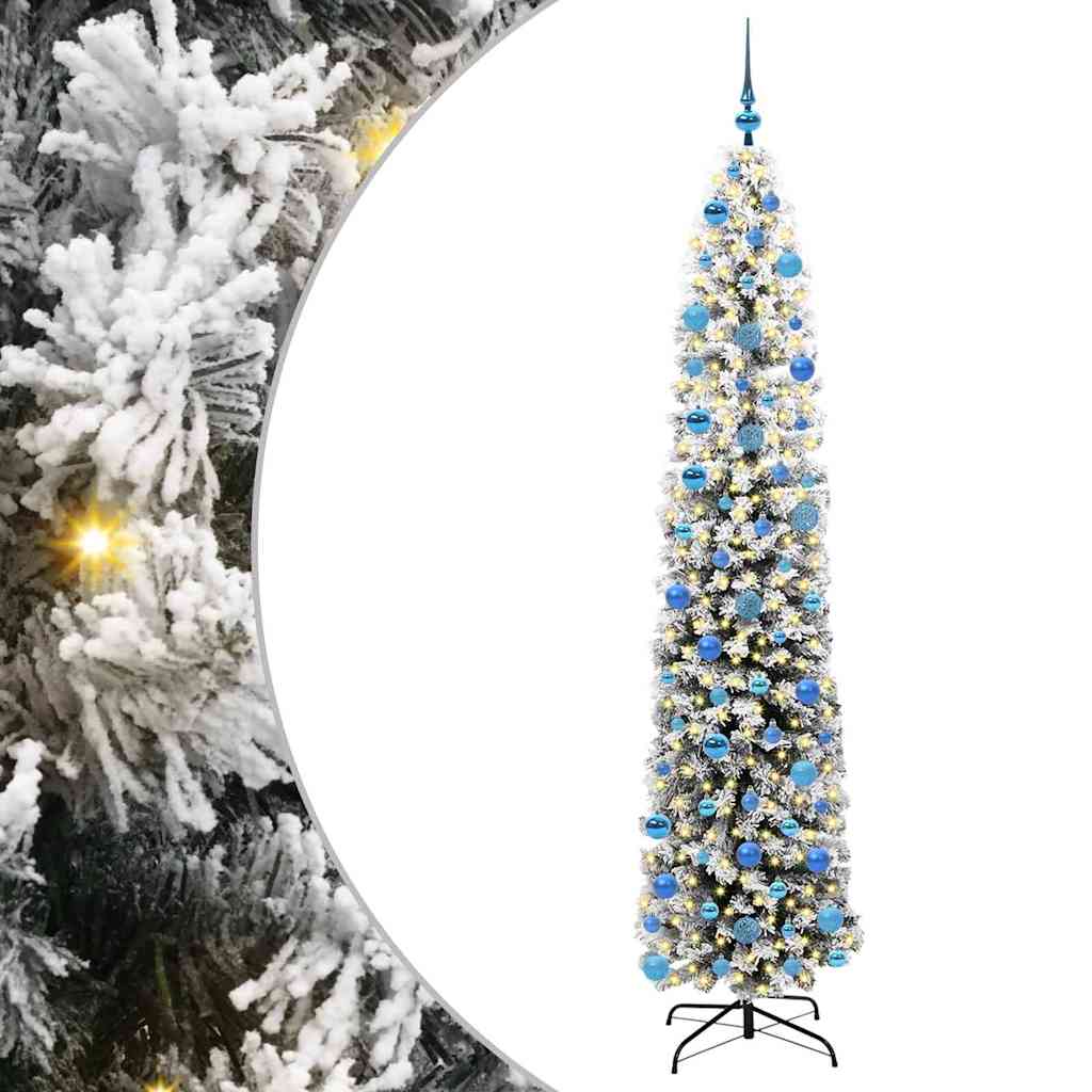 EVERIS Artificial Christmas Tree with 300 LEDs with Stand Green 240 cm - Decor Base