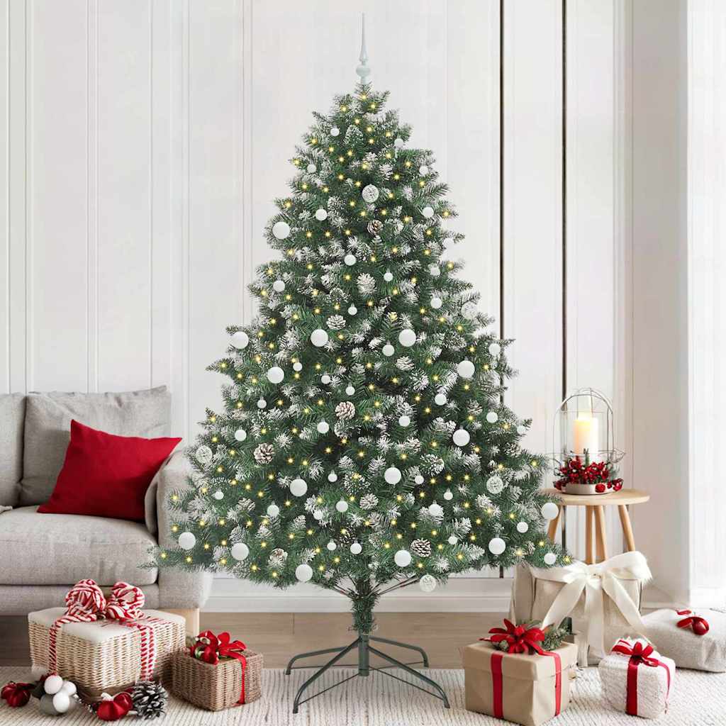 EMVER Artificial Christmas Tree with 300 LEDs with Stand Green 210 cm - Discount Dealers