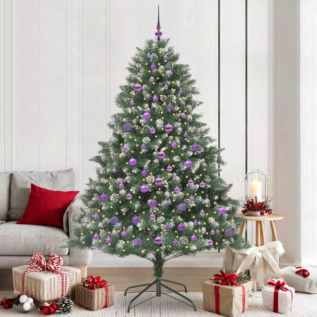 EMVER Artificial Christmas Tree with 300 LEDs with Stand Green 210 cm - Millennium Furniture