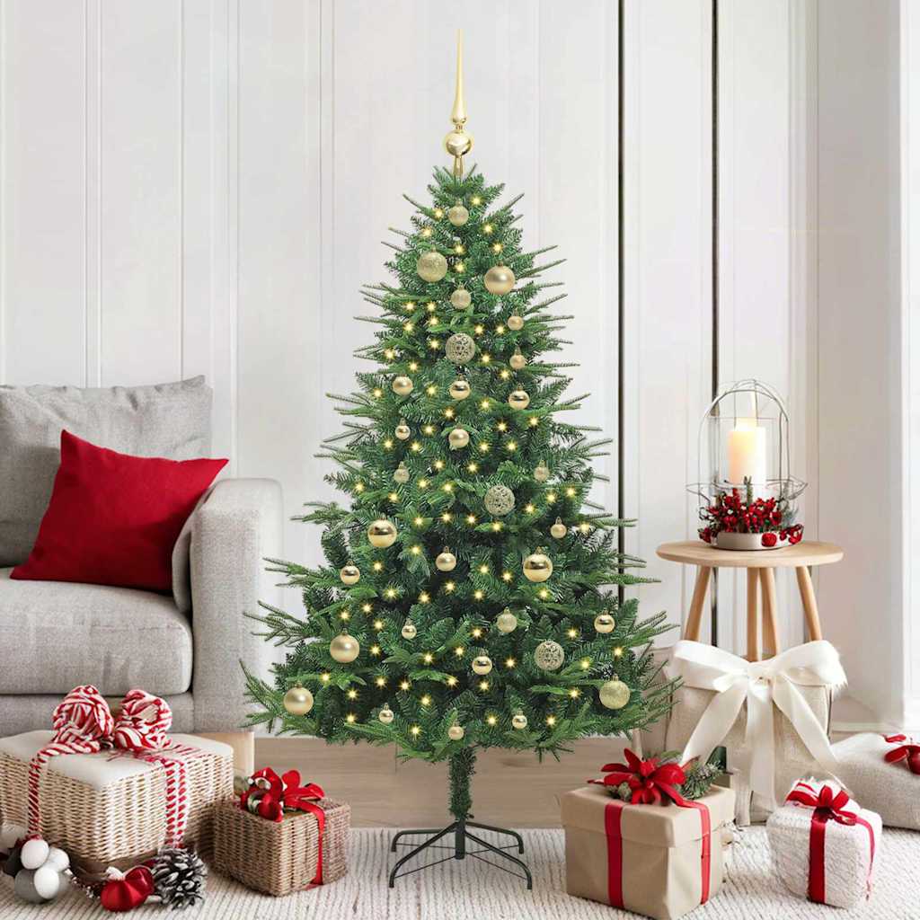 COSMER Artificial Pre-lit Christmas Tree with Ball Set Green 150 cm - Casper Homes