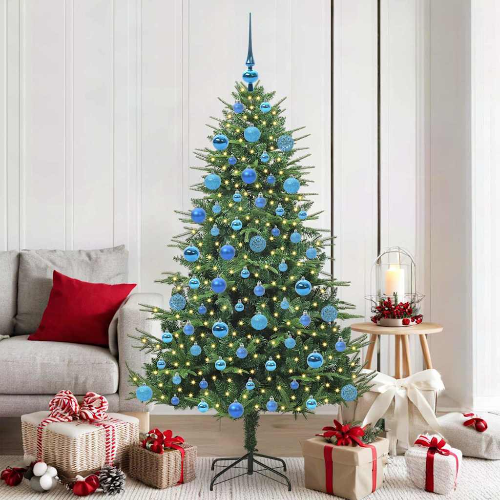 COSMER Artificial Pre-lit Christmas Tree with Ball Set Green 180 cm - All Things Good