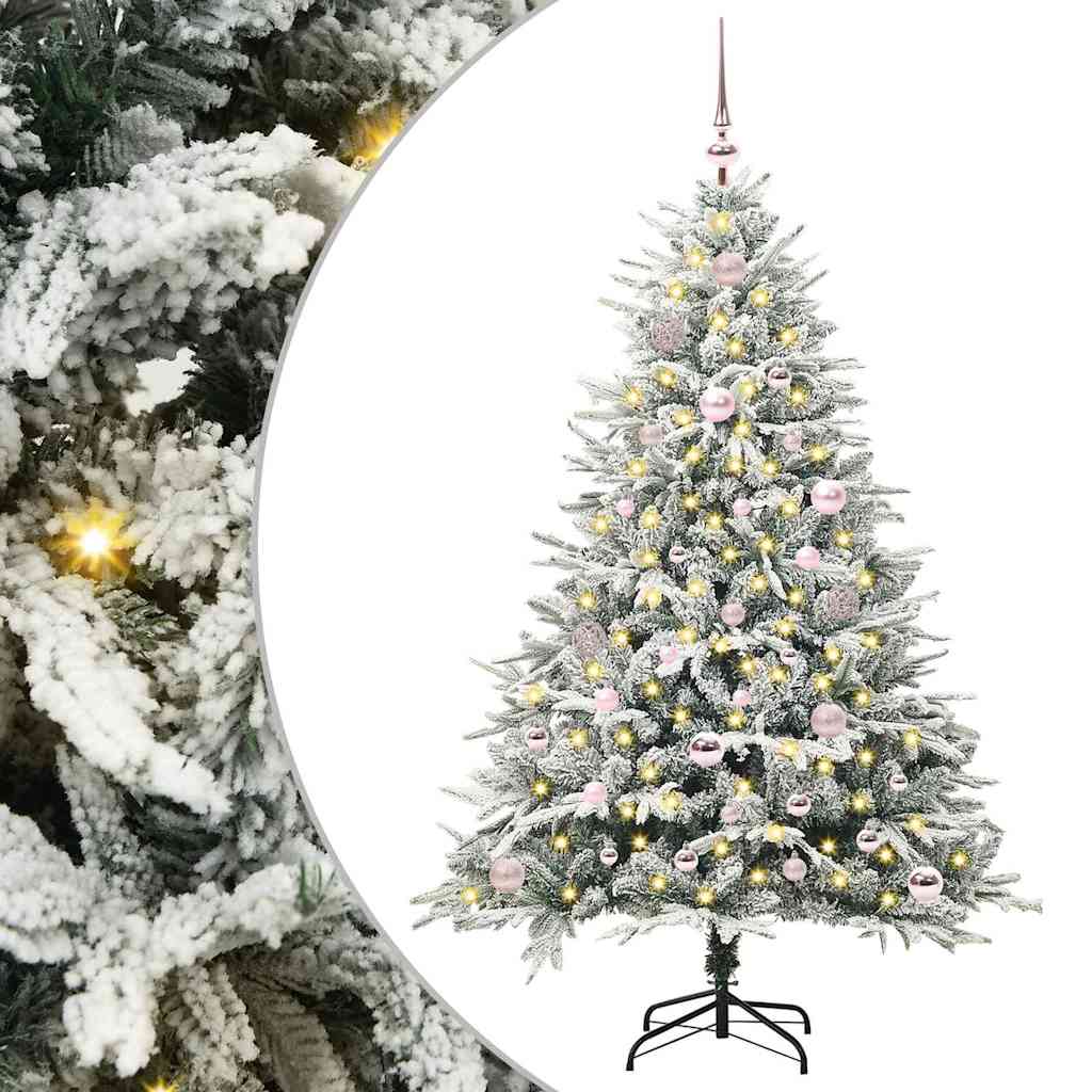 COSMER Artificial Pre-lit Christmas Tree with Ball Set Green 150 cm - The Home Maker