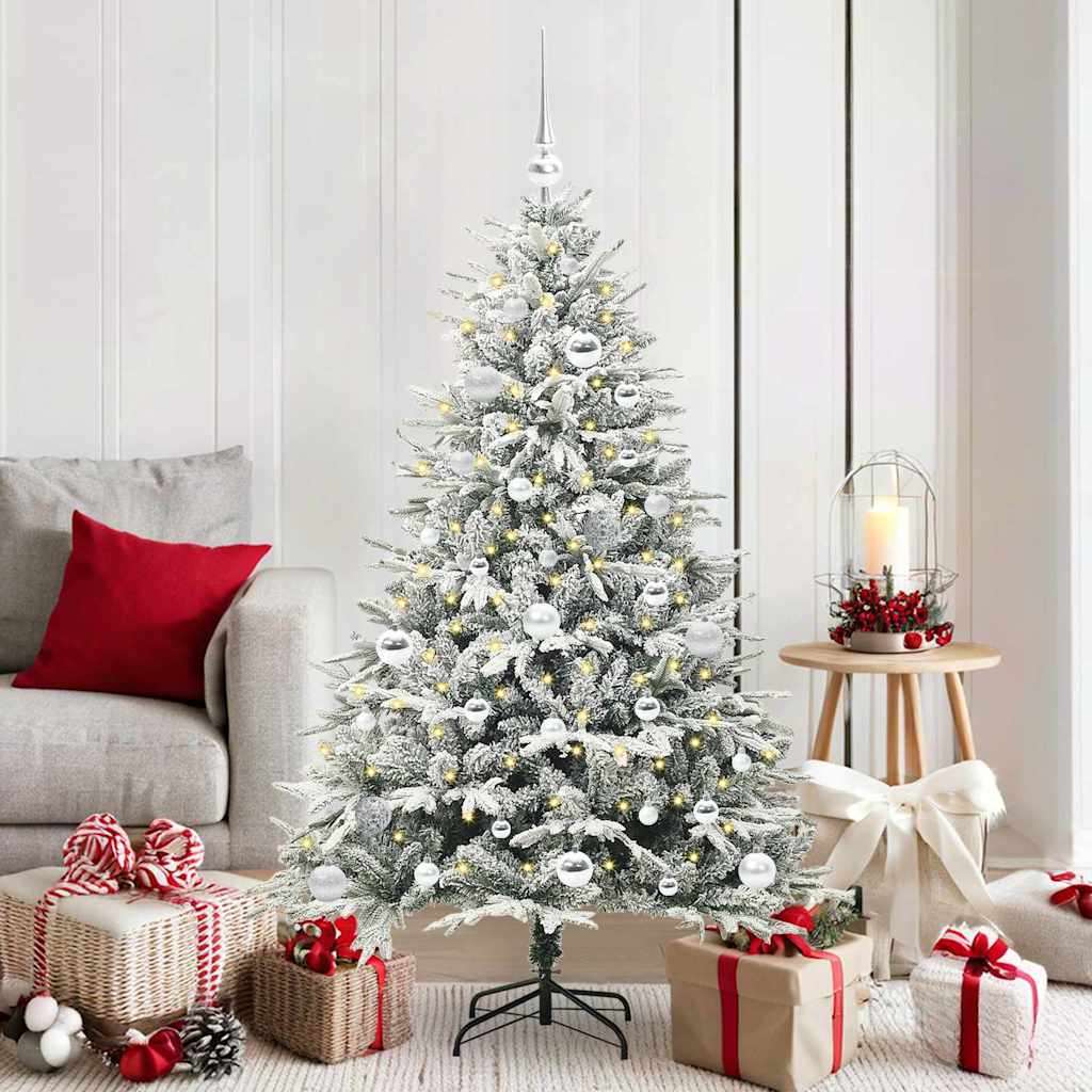 COSMER Artificial Pre-lit Christmas Tree with Ball Set Green 150 cm - All Things Good