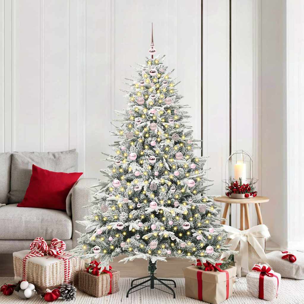 COSMER Artificial Pre-lit Christmas Tree with Ball Set Green 180 cm - Merlin Deals