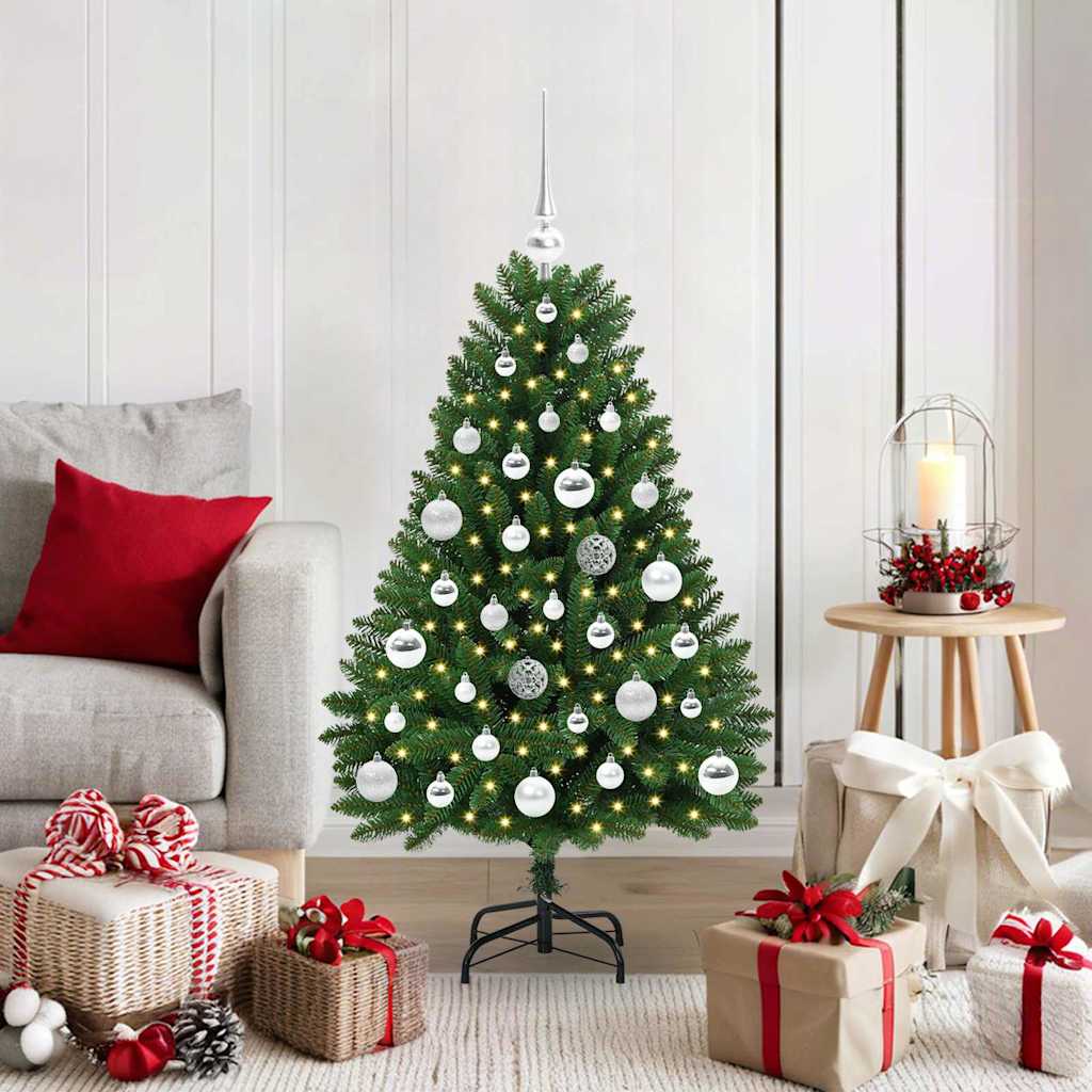 BRILAN Artificial Christmas Tree with Stand Green 120 cm PVC and Metal - Casper Homes