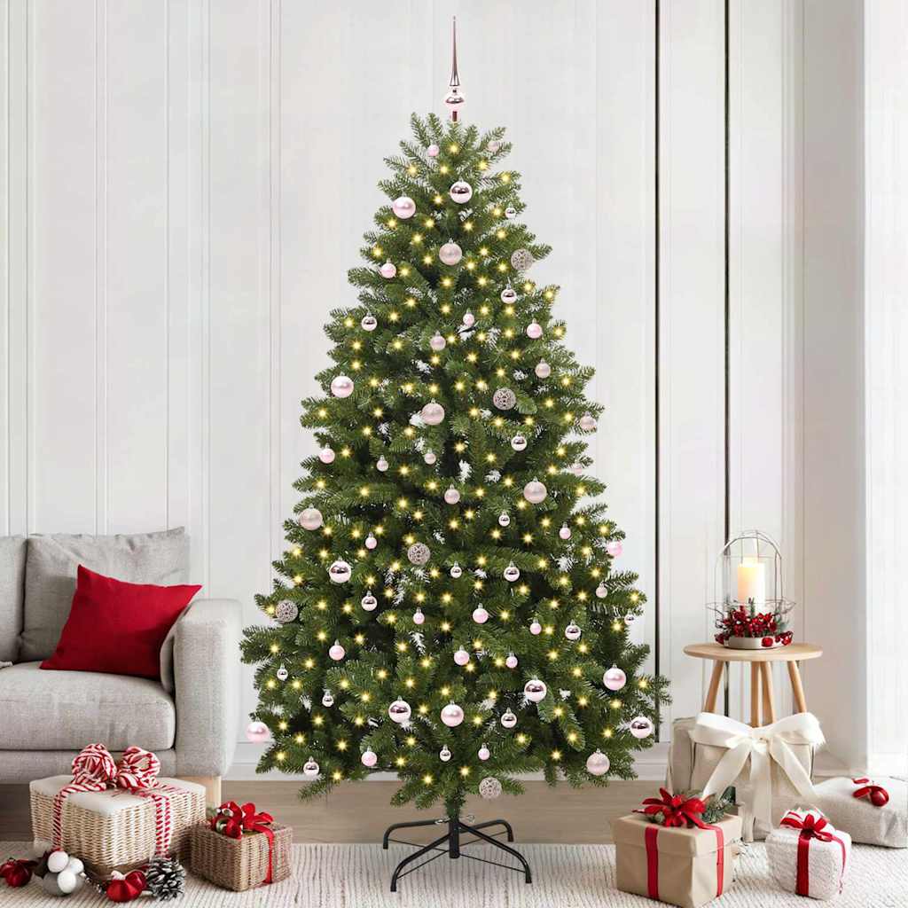 BRILCA Artificial Christmas Tree with Stand Green 240 cm PVC and Metal - Brittle & Co