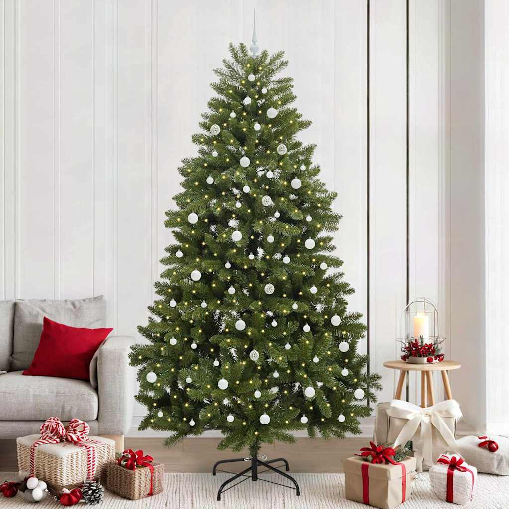 BRILCA Artificial Christmas Tree with Stand Green 240 cm PVC and Metal - Casper Homes