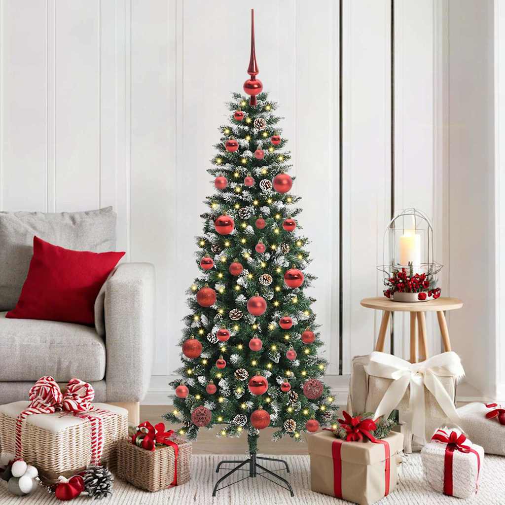 BRINLO Artificial Christmas Tree with 150 LEDs with Stand Green 150 cm - Casper Homes