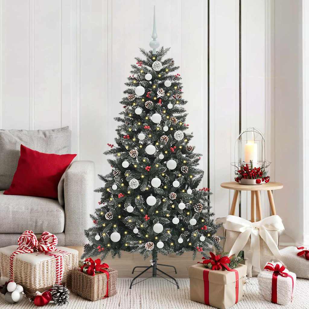 BRINLO Artificial Christmas Tree with 150 LEDs with Stand Green 150 cm - Style and Chic
