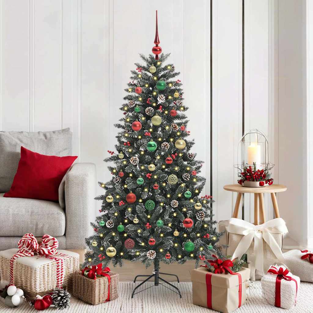 BRINLO Artificial Christmas Tree with 150 LEDs with Stand Green 150 cm - Brittle & Co