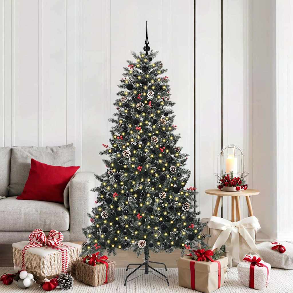 BRINLO Artificial Christmas Tree with 300 LEDs with Stand Green 180 cm - Direct Imports