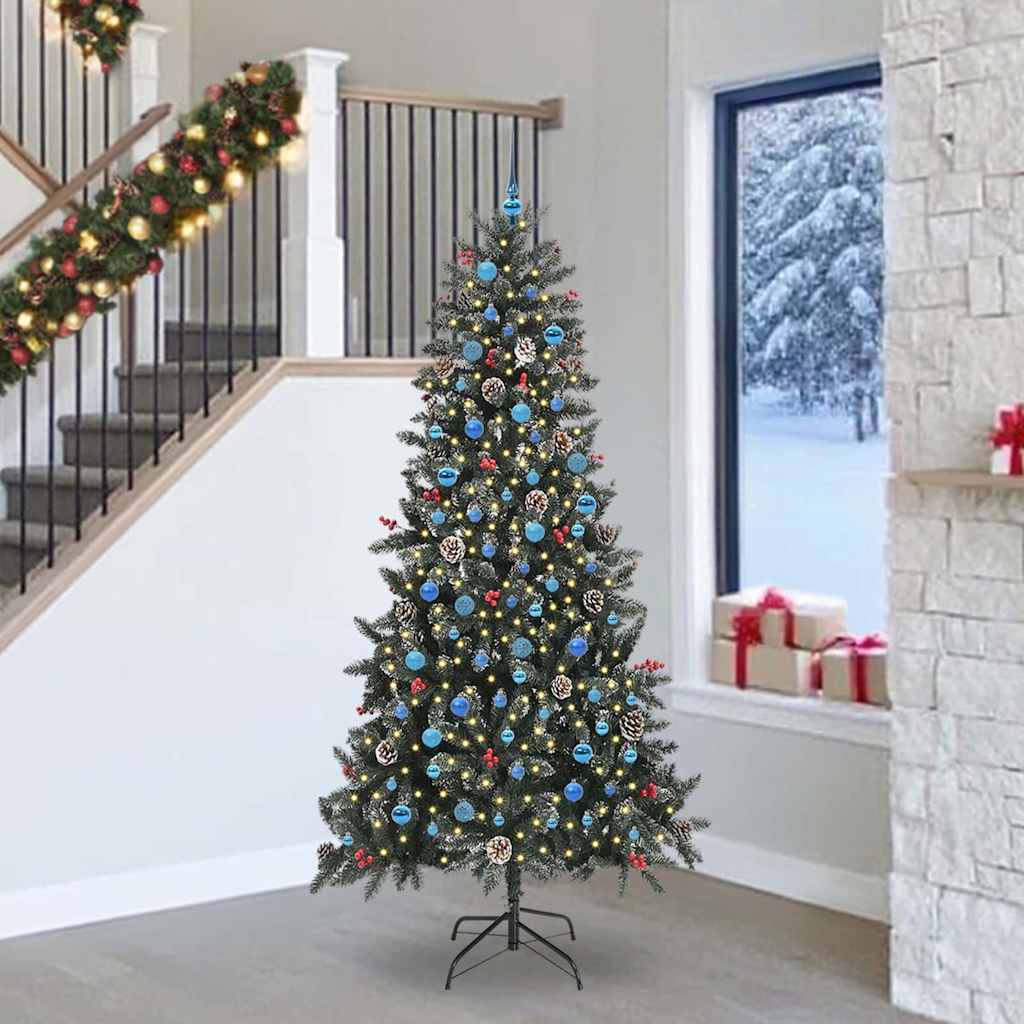 COZERA Artificial Christmas Tree with 300 LEDs with Stand Green 240 cm - Tyrell & Tyrell