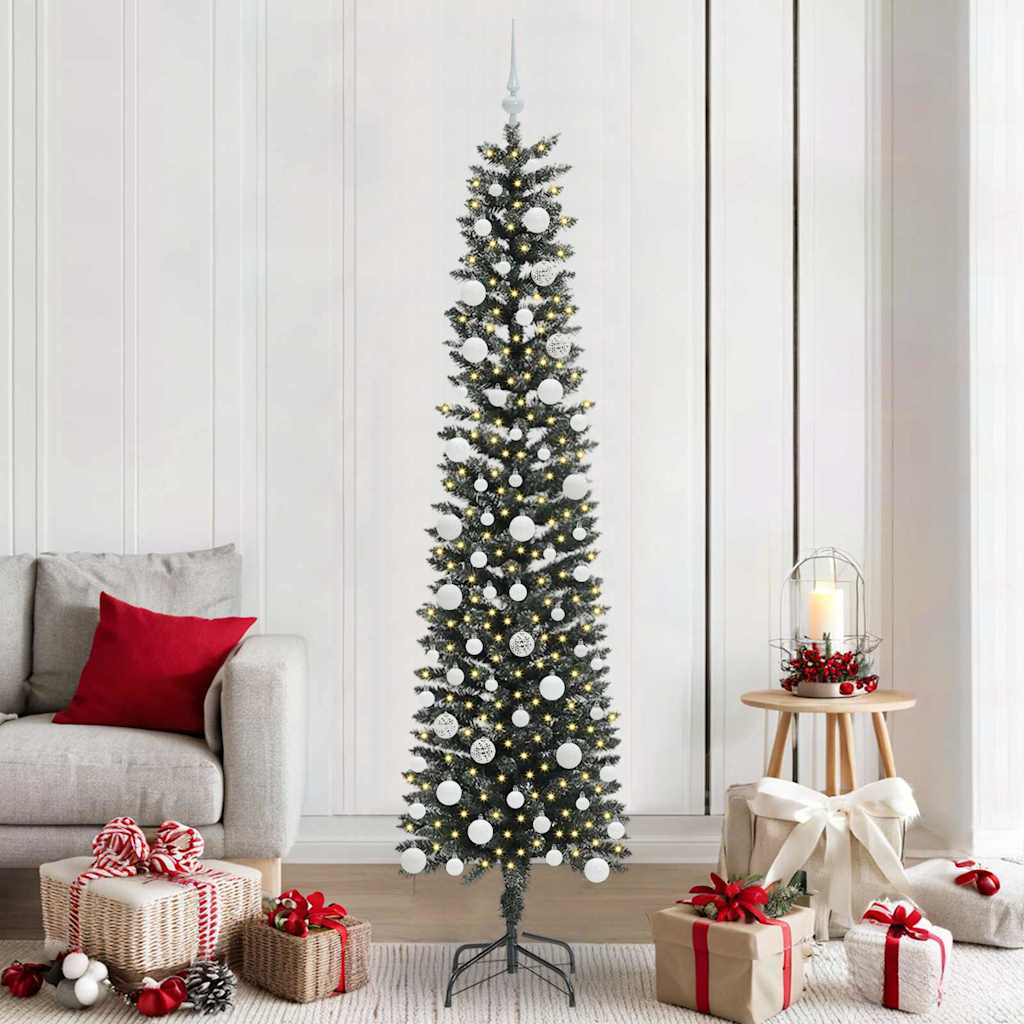 COZERA Artificial Christmas Tree with 300 LEDs with Stand Green 210 cm - Discount Dealers