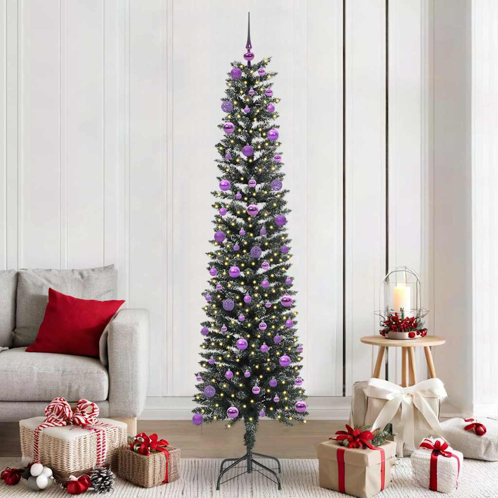 COZERA Artificial Christmas Tree with 300 LEDs with Stand Green 210 cm - Millennium Furniture