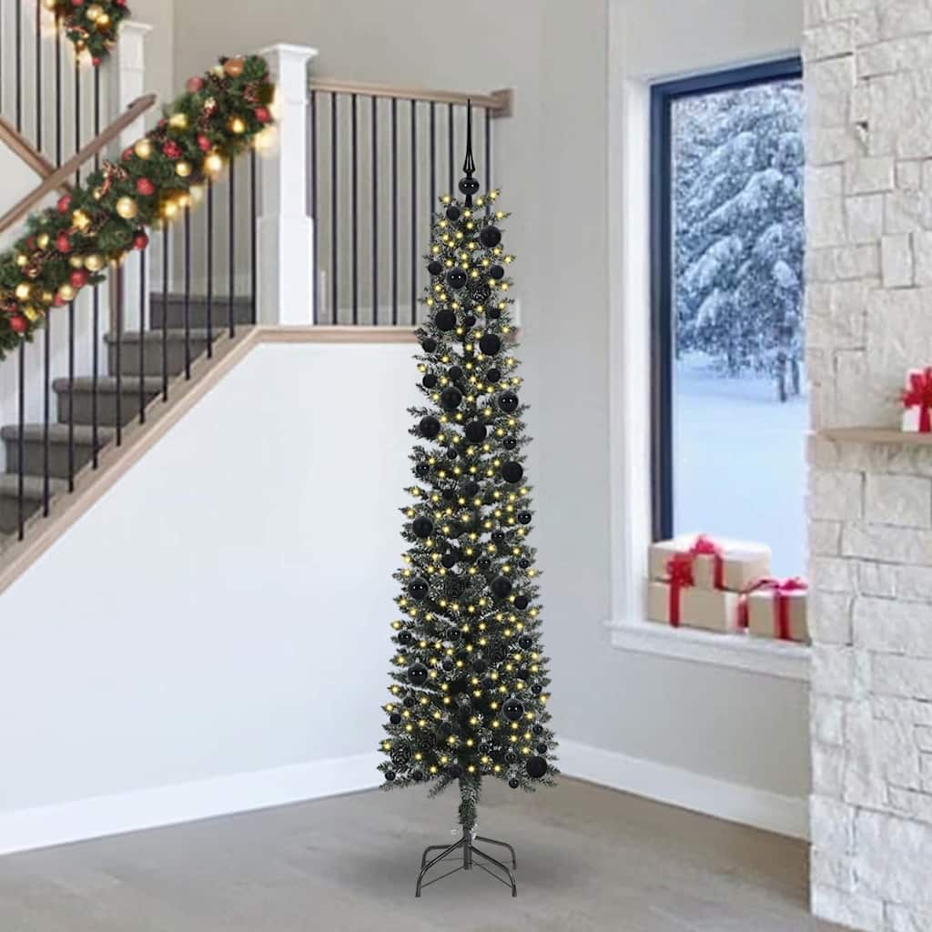 COZERA Artificial Christmas Tree with 300 LEDs with Stand Green 240 cm - Unbeatable Bargains
