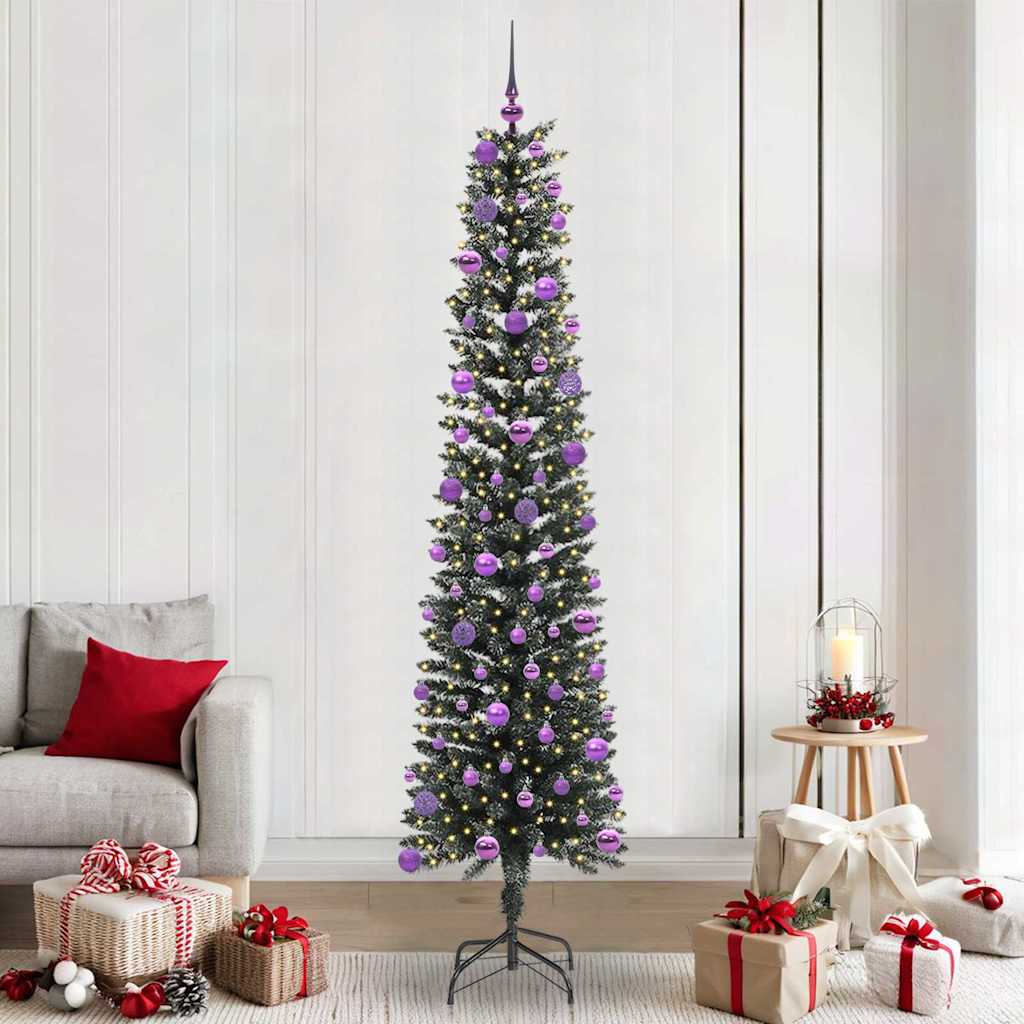 COZERA Artificial Christmas Tree with 300 LEDs with Stand Green 240 cm - Decor Base