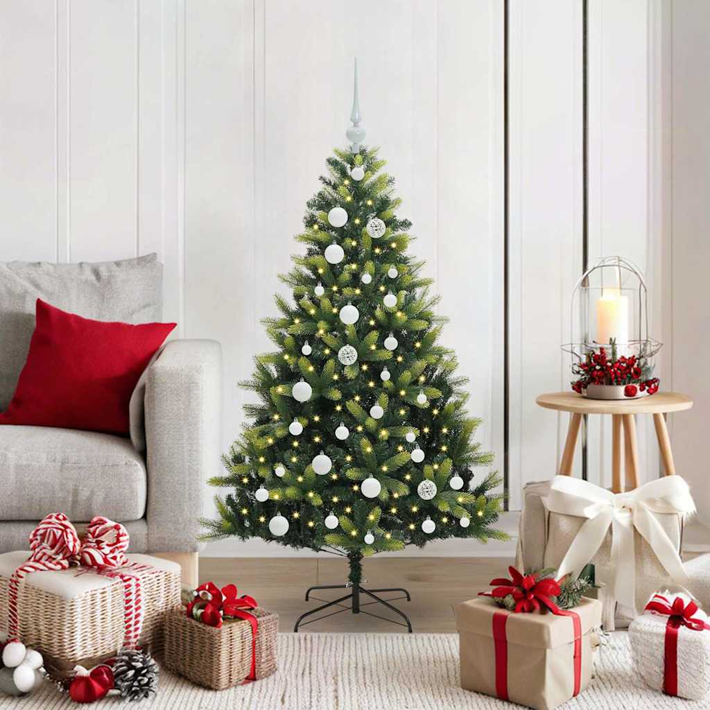 COZERA Artificial Hinged Christmas Tree 150 LEDs Green 120 cm - Millennium Furniture