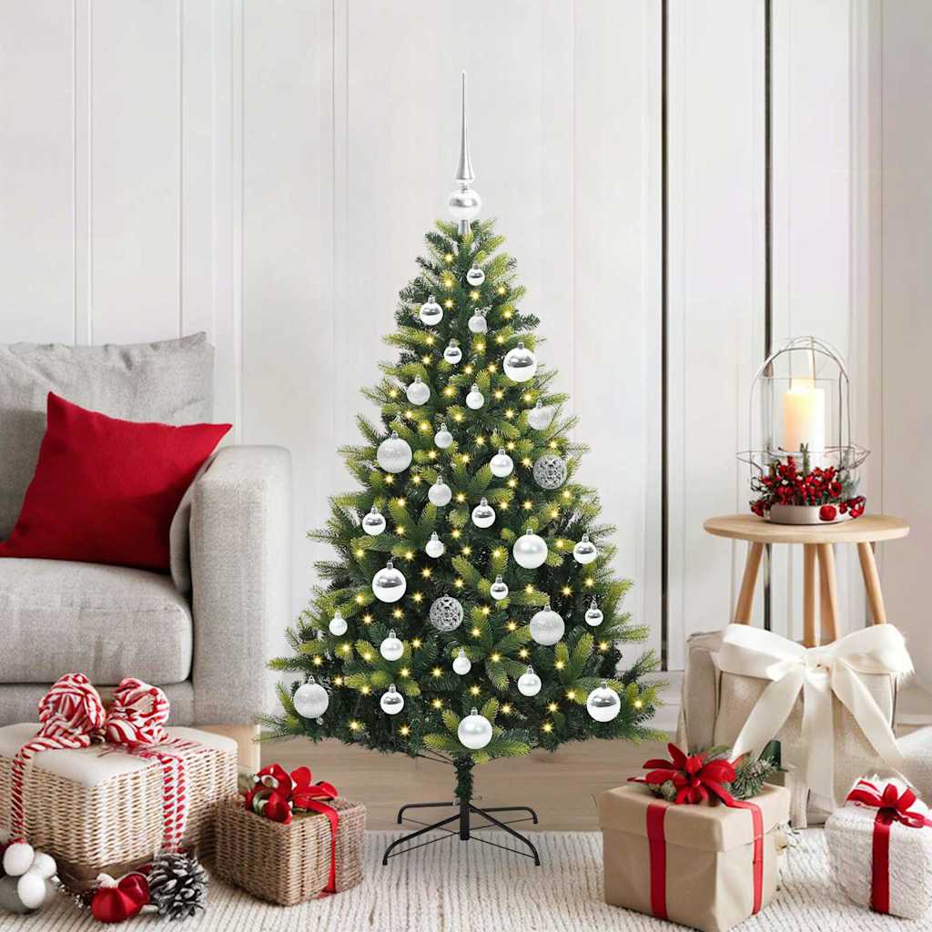 COZERA Artificial Hinged Christmas Tree 150 LEDs Green 120 cm - Sid & Sam