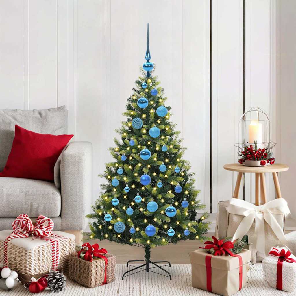 COZERA Artificial Hinged Christmas Tree 150 LEDs Green 120 cm - The Home Maker