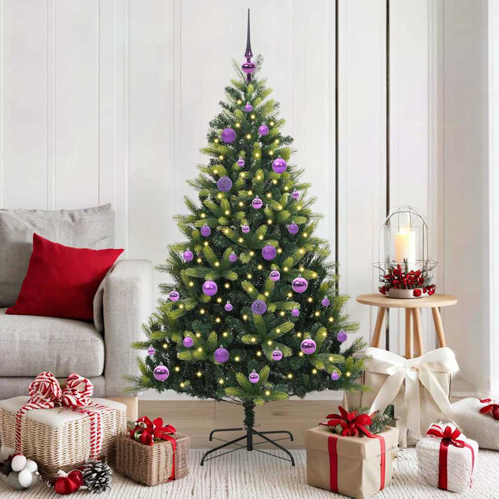 COZERA Artificial Hinged Christmas Tree 150 LEDs Green 150 cm - Design Hut