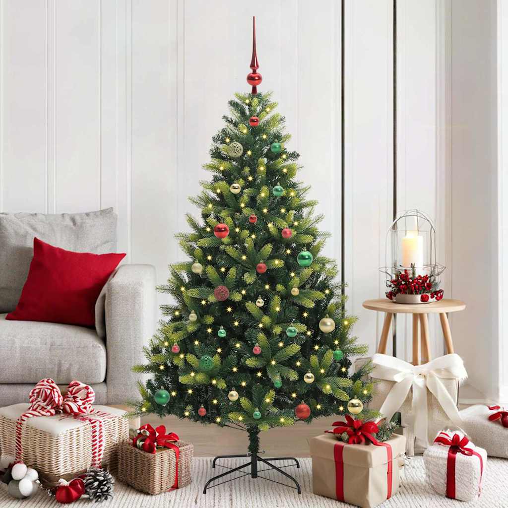 COZERA Artificial Hinged Christmas Tree 150 LEDs Green 150 cm - Discount Dealers
