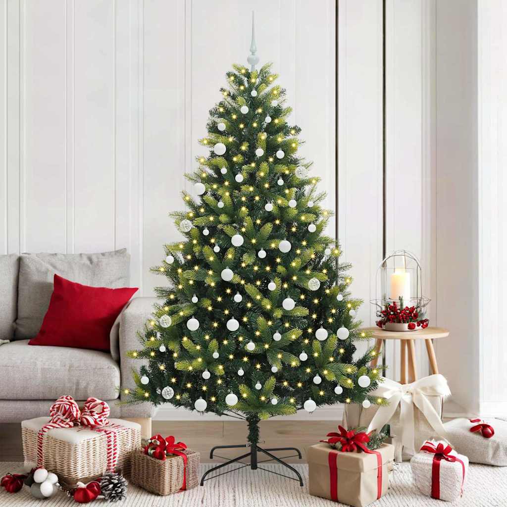 COZERA Artificial Hinged Christmas Tree 300 LEDs Green 180 cm - R and M Furniture